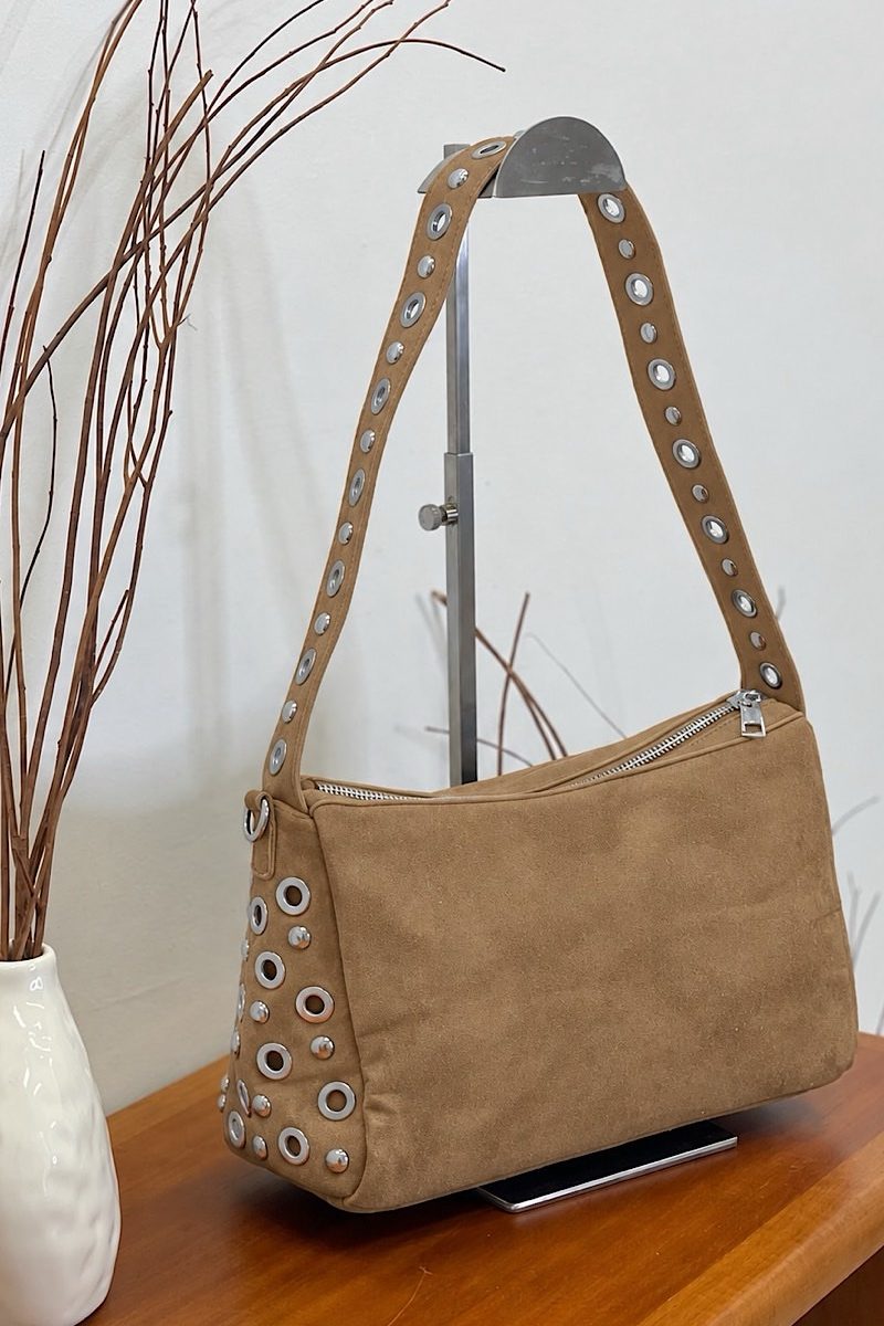 Bolso Taupe Tachuelas