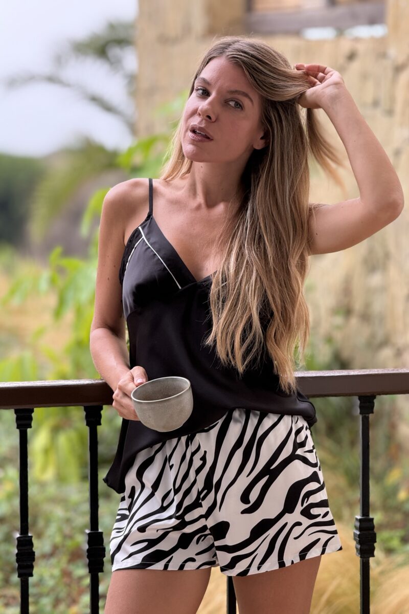 Pijama Negro Zebra