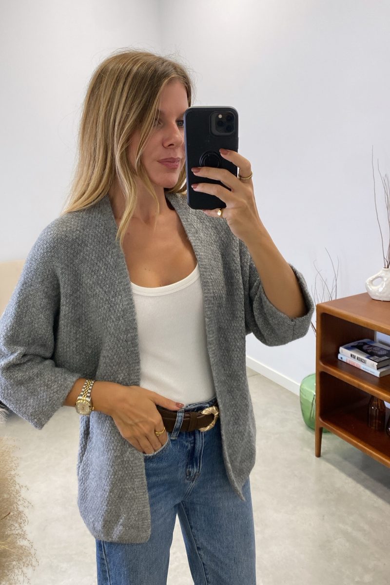 Cárdigan Basic Gris