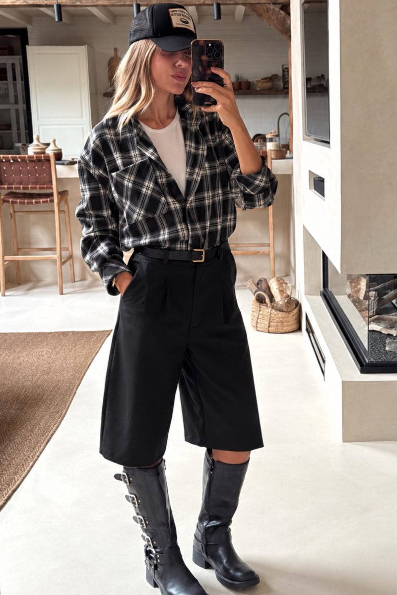 Camisa Negra Otoño