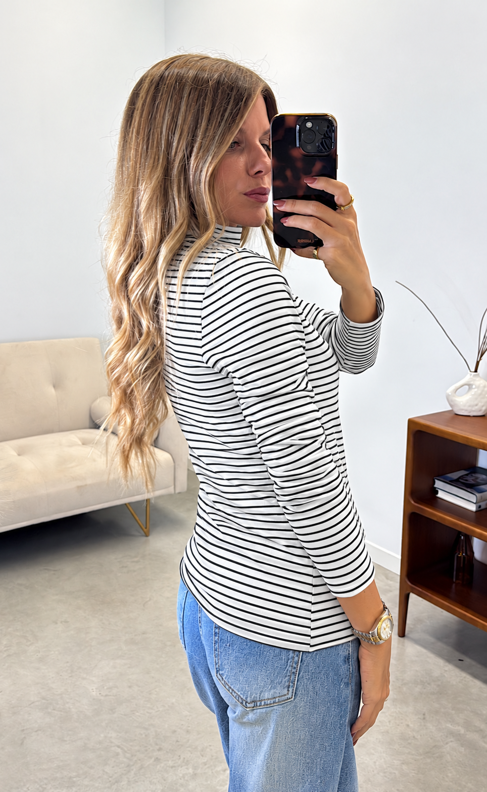 Camiseta Blanca Termica Stripes - Imagen 2