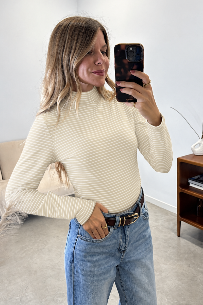 Camiseta Vainilla Termica Stripes