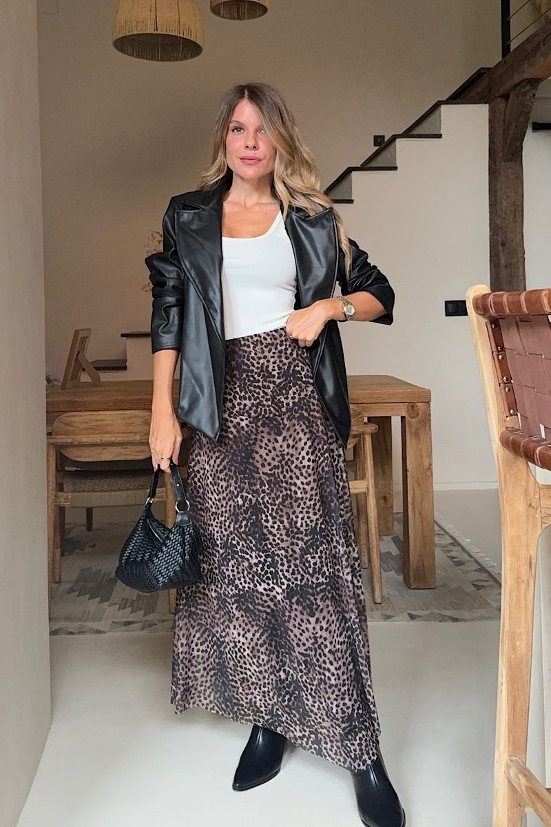 Falda Black Print