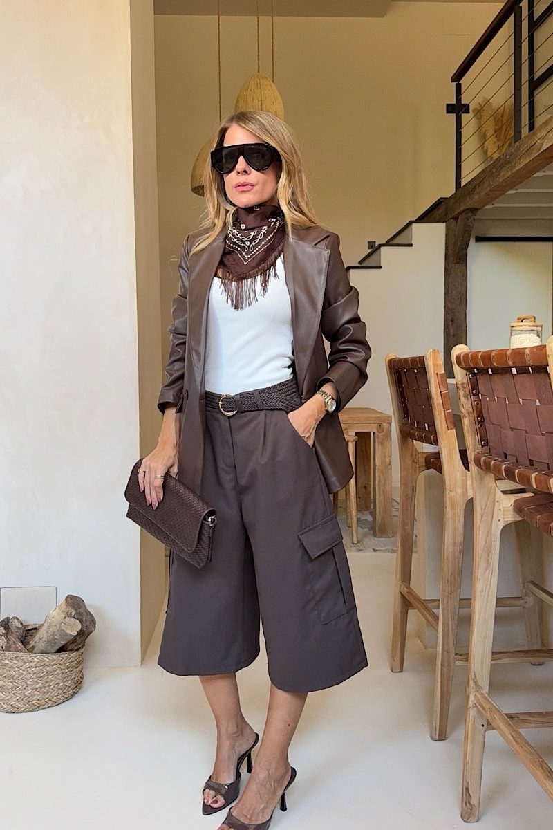 Americana Marron Polipiel