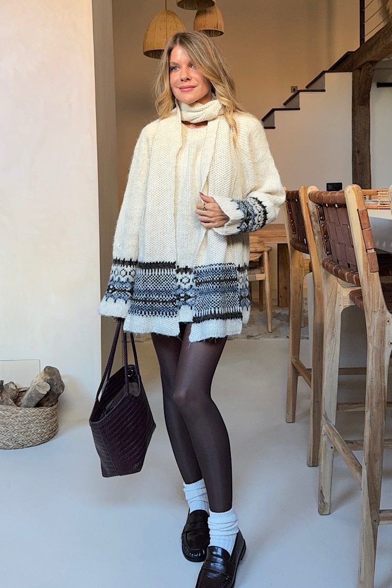 Jersey Con Fular Beige